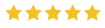 A prominent five-star rating signifying the consistently high quality of service at this prestigious event venue Houston.