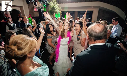 Bouquet Toss at a Wedding Reception, The Bell Tower on 34th