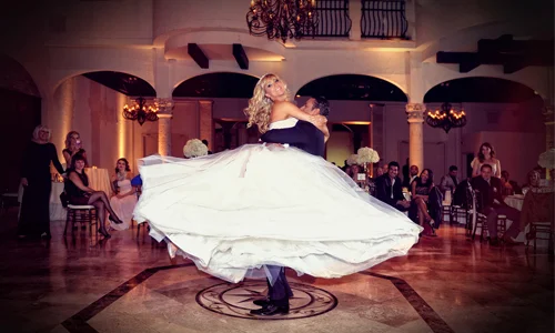 Bride Twirling on the Dance Floor at The Bell Tower on 34th